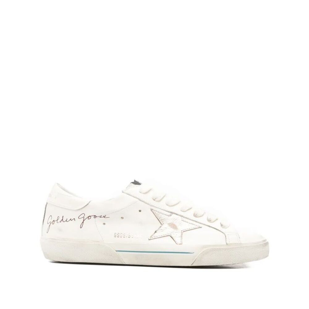 Golden Goose Men Super-Star Nappa Leather Sneakers With Laminated Leather Star